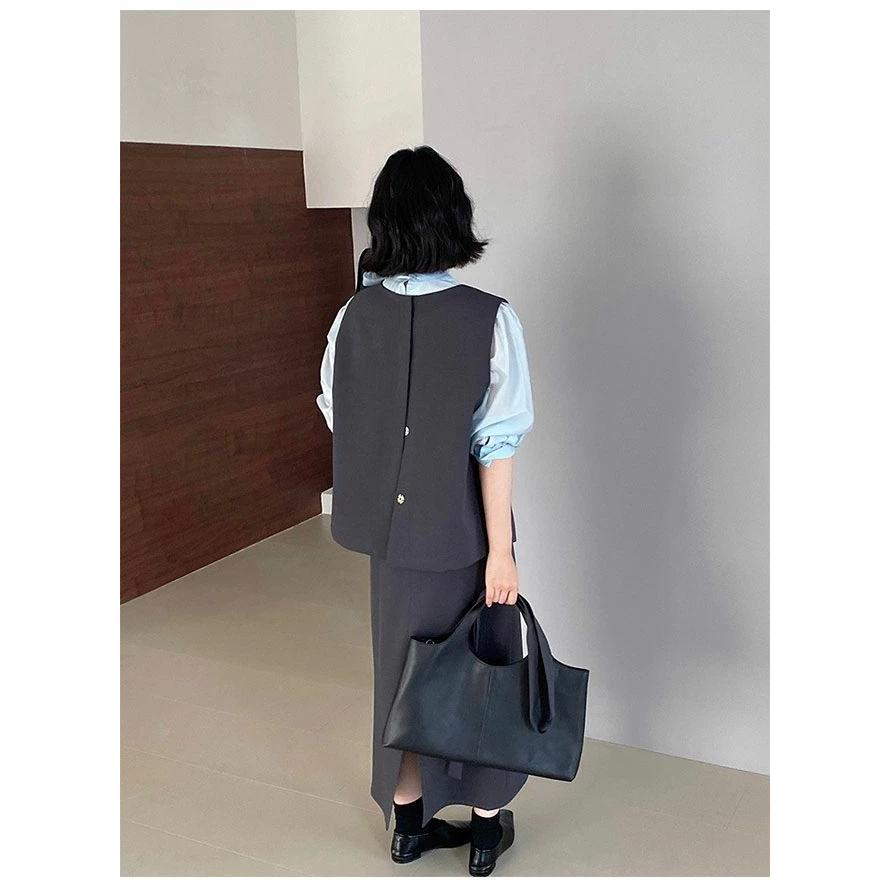 レザレクションベスト＆スカートセット美品 vis-à-vis(ビザビ) / 【WEB限定】【洗える】ジレ＆ナロースカート