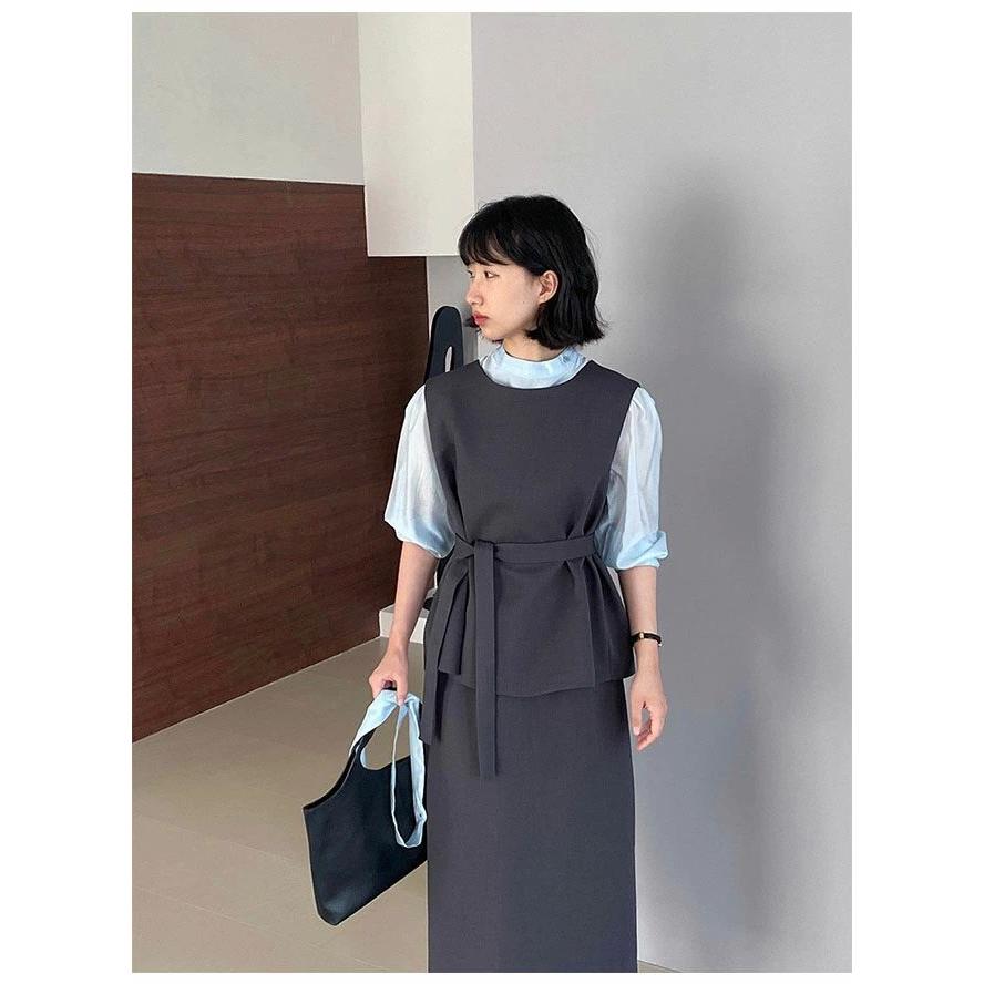 送料無料】ベスト ジレ スカート レディース セットアップ対応 2WAY