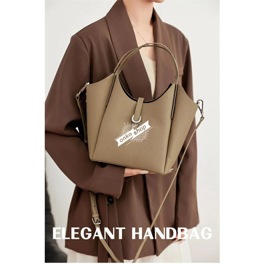 本革 バケツ型バッグ レディース ハンドバッグ 2way ショルダー