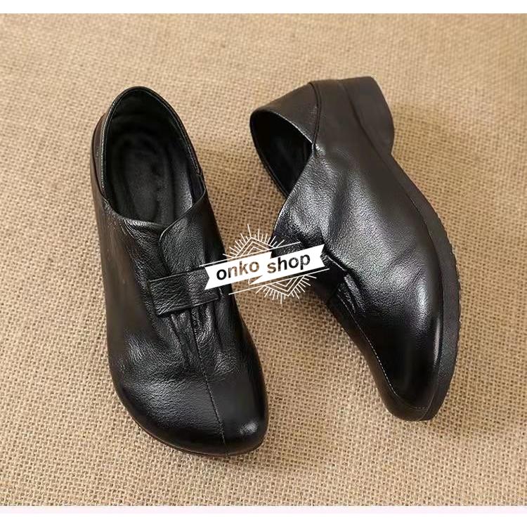 スリッポン レディース 牛革 本革 シューズ 革靴 ぺたんこ