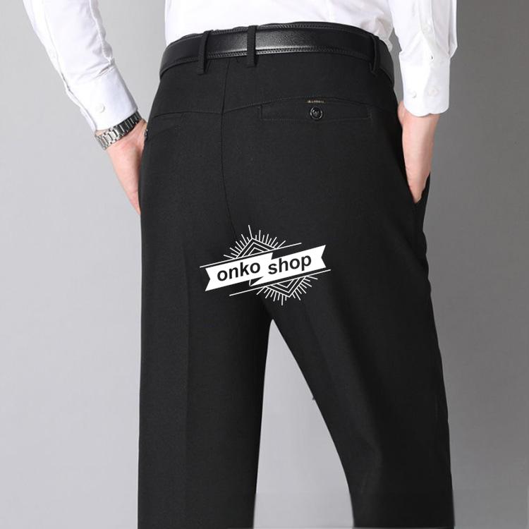 5/L メンズ　春夏　ラッセルノストレッチロングパンツ　黒系 5/L メンズ 春夏 ラッセルノストレッチロングパンツ 黒系