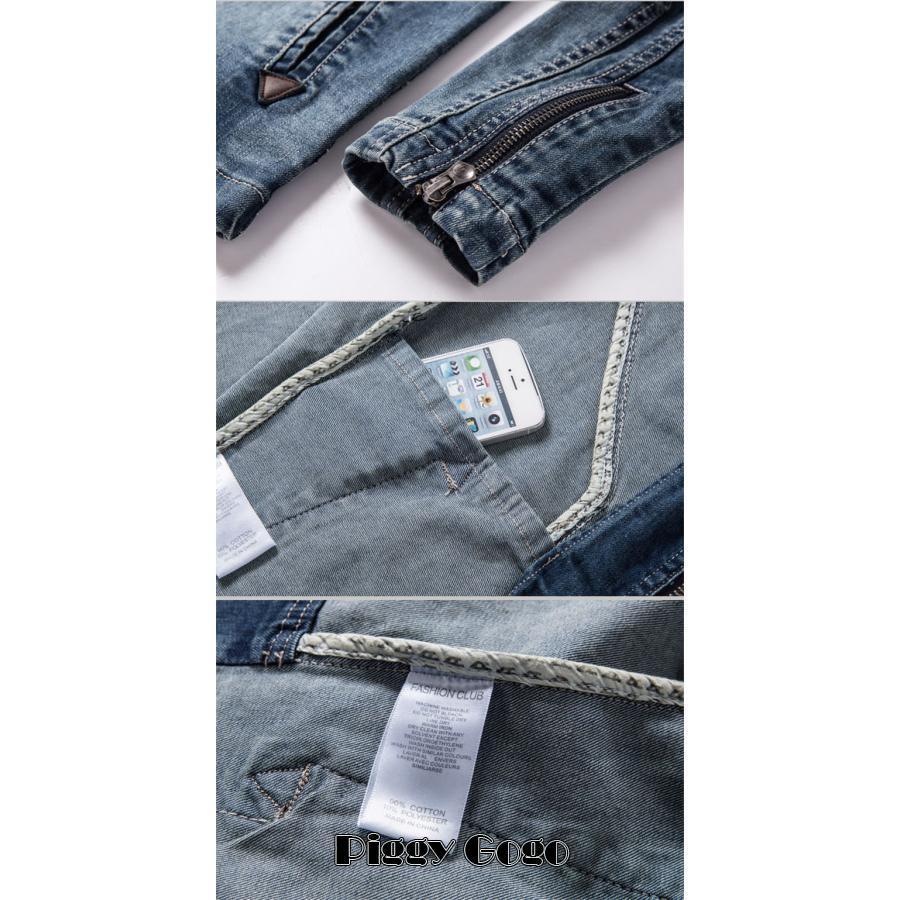 デニム メンズ ジャケット ヴィンテージ スタンドカラー ジージャン