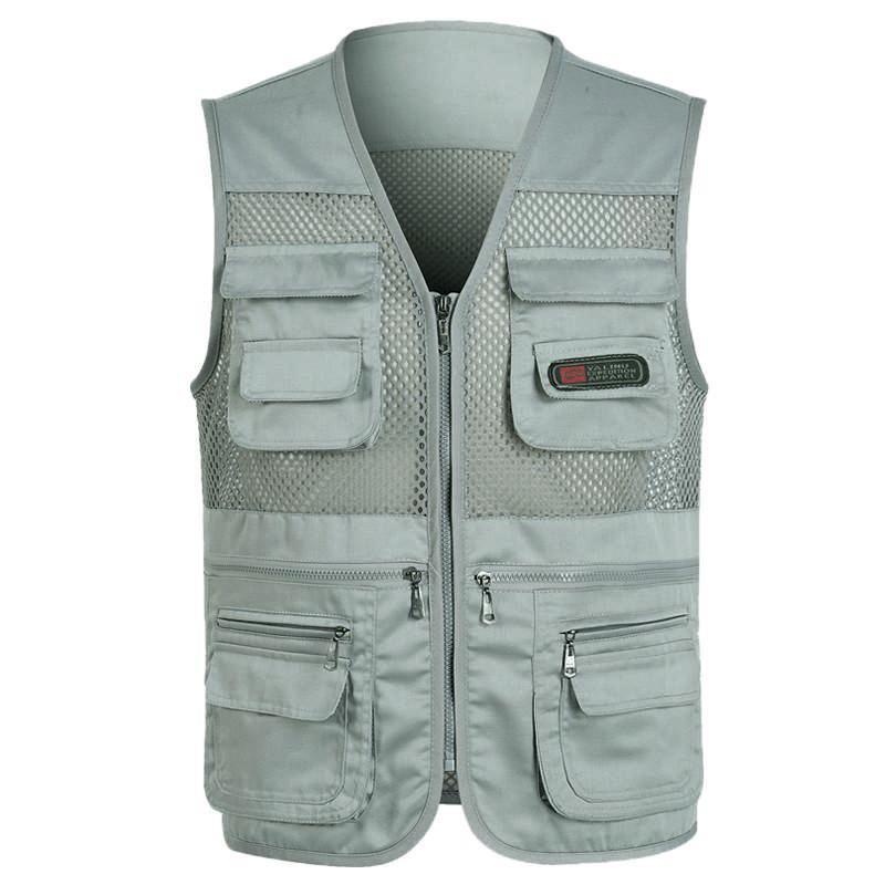 フィッシングベスト メンズ ベスト メッシュ 無地 迷彩