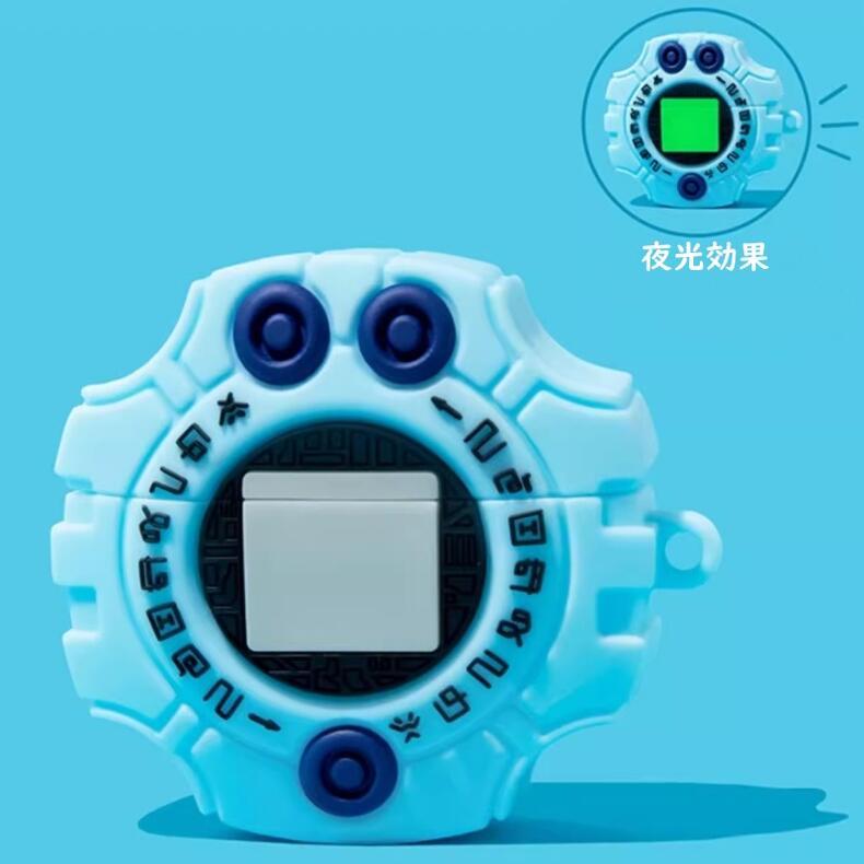 デジヴァイス Ver. Complete 保護用ケース付き 送料無料】青のデジヴァイス形AirPods用保護カバー 6サイズ対応 アニメ