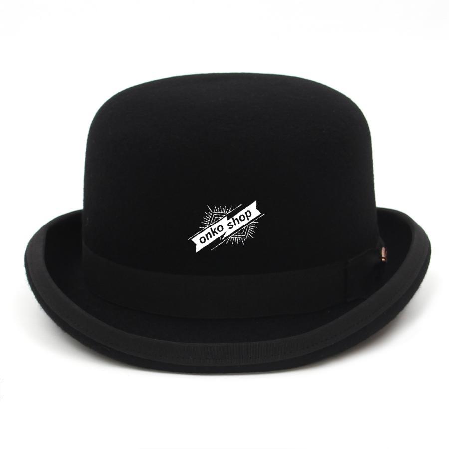 ボーラーハット黒　メンズ　帽子 ハット メンズ 帽子 ボーラーハット ステイシーアダムス 秋冬 フェルト