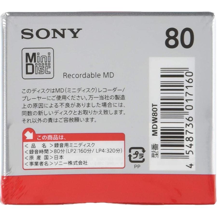【5個】SONY 録音用ミニディスク　MD 80分 MDW80T【5個】｜online-3｜02