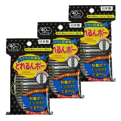 【3箱計120本】とれるんボー 40本入 ブラック 粘着式 綿棒（Yahoo!・online-3ツィーディア）