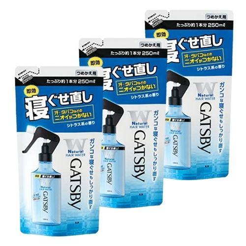 【3袋】マンダム ギャツビー GATSBY 寝ぐせ直しウォーター 詰替用 250ml ヘアスタイリング 男性 の商品画像
