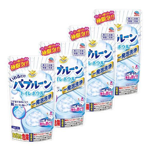【4個】アース製薬 らくハピ いれるだけ バブルーン トイレボウル 180g の商品画像