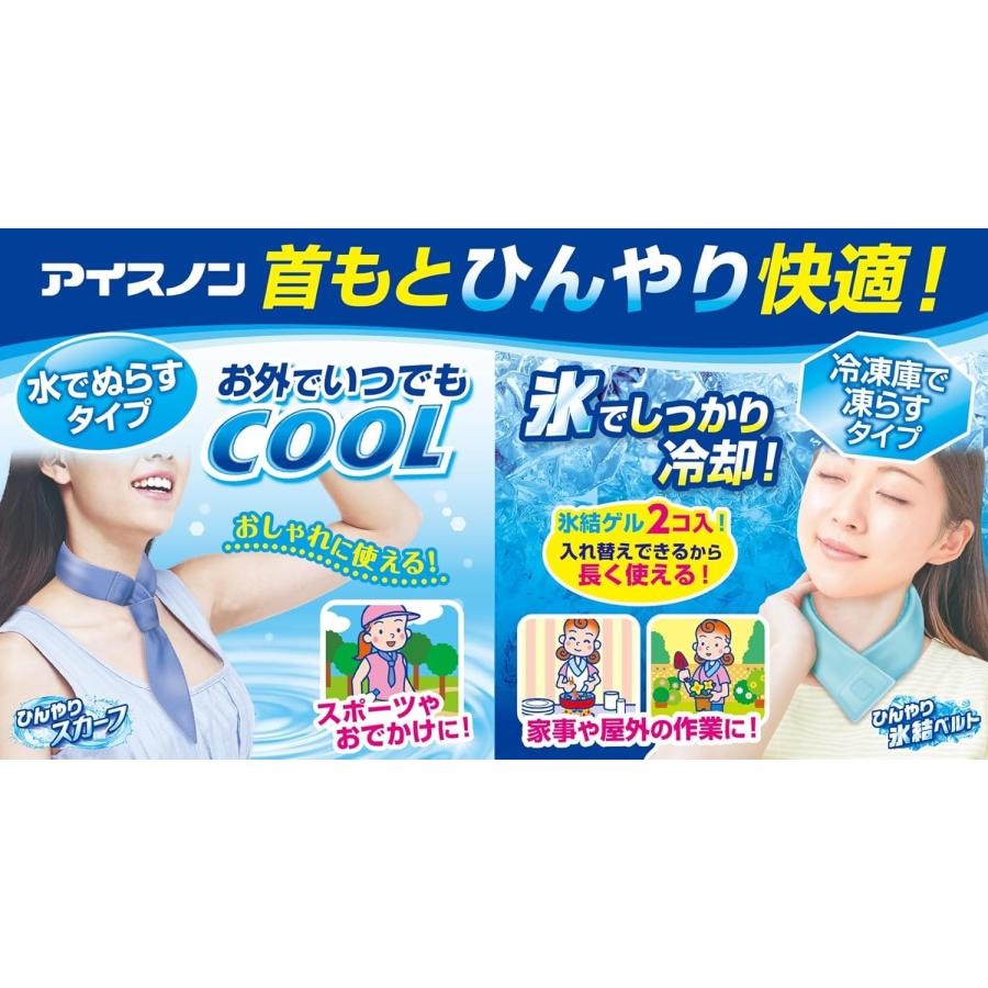 アイスノン 首もとひんやり氷結ベルト (カバー1枚+ゲル2コ入) 【外袋