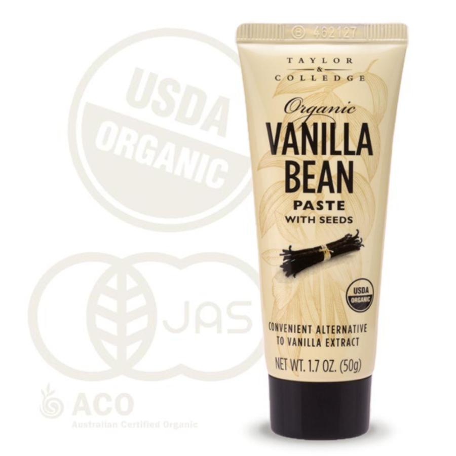 じゃっこー　Taylor & Colledge バニラビーンズ ペースト バニラビーンズ ペースト オーガニック チューブ 50g テイラー