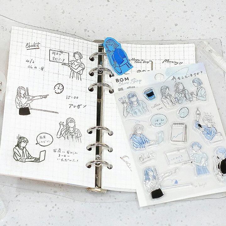 クリアスタンプ 大人女子 女の子 シルエット Bgm 全4種類 ハンコ かわいい おしゃれ スタンプ 朝活 オフィス 夜 週末 フレーム イラスト 韓国 Bt Csj 印鑑 シャチハタ おんらいん工房 通販 Yahoo ショッピング