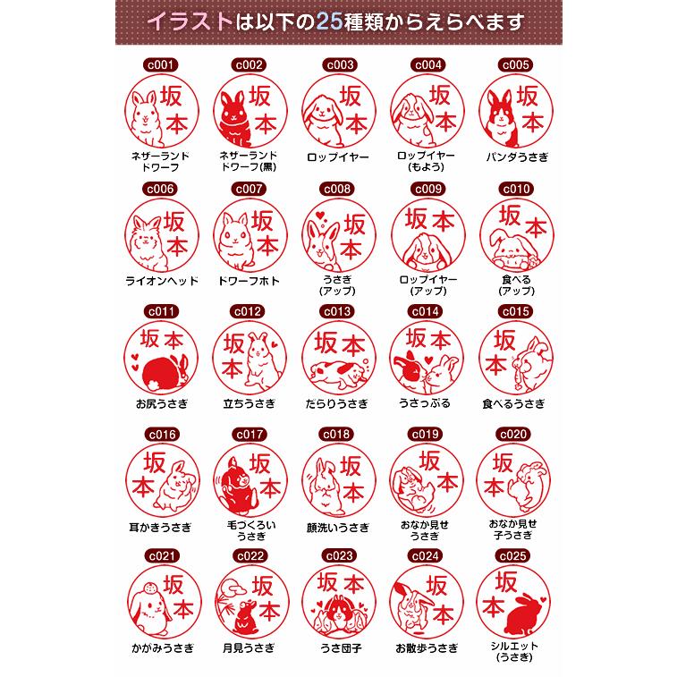 うさぎのはんこ ウサギの印鑑 うさぎなかま シャチハタ ツインスタンプタイプ ペアネーム デザ印 かわいい 認印 イラスト ギフト プレゼント Design Usagi Pn 印鑑 シャチハタ おんらいん工房 通販 Yahoo ショッピング