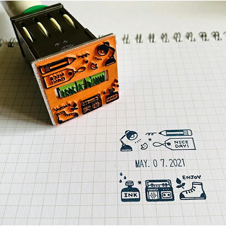 Eric 日付印l 文具 サンビー サンカケル エリック デザイン はんこ かわいい おしゃれ コラボ 日付回転印 日付スタンプ 手帳 文房具 Eric Date L01 印鑑 シャチハタ おんらいん工房 通販 Yahoo ショッピング