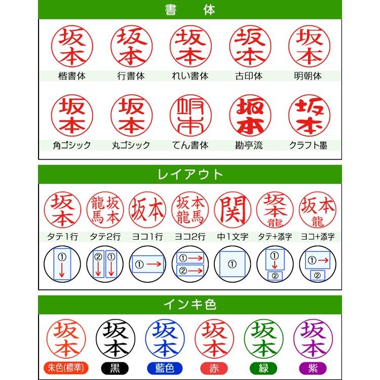 印鑑　古印 公式通販】 スクエアネーム12 別製 レッド 角型タイプ タテ