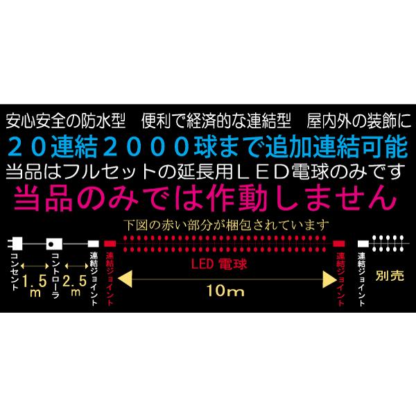 イルミネーション ＬＥＤ 防水 屋外用 金 100球 ベ金球　クリスマス｜online-pac｜02