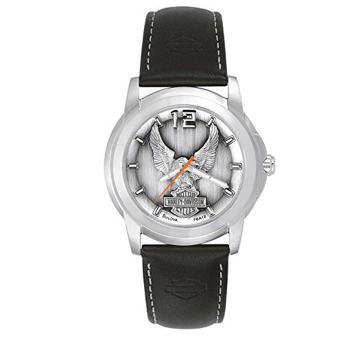 【在庫処分大特価!!】 Harley ®メンズ腕時計。Raiseピューターダイヤル。76 a12送料無料 Bulova ® Davidson - 腕時計