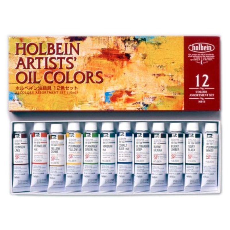 ホルベイン 油絵具 12色セット H911 10ml(4号) 000911