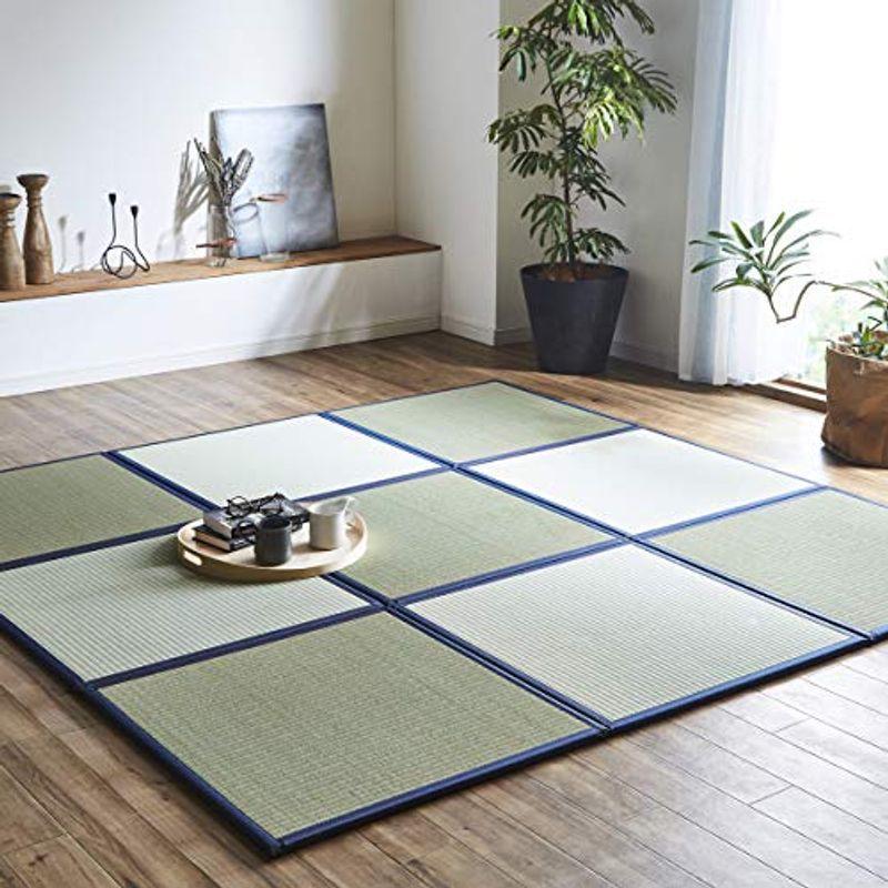置き畳 ユニット畳 日本製 半畳 あぐら 6枚セット 約70×70cm ネイビー 畳 たたみ マット フローリング tatami mat い