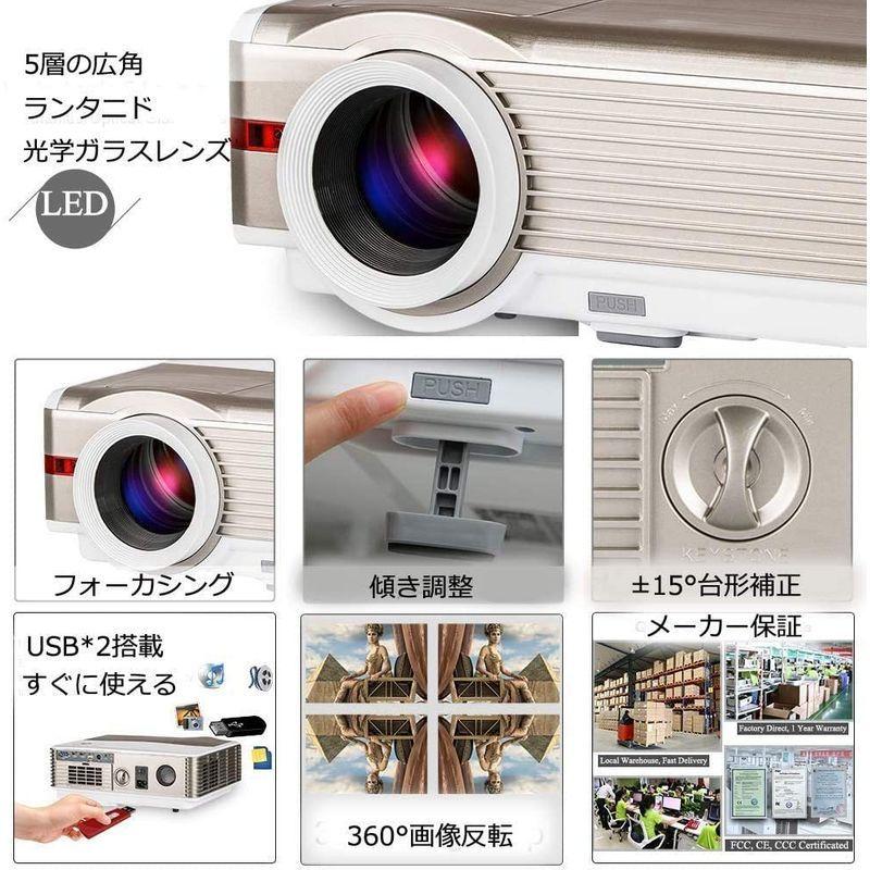 LEDプロジェクター 6500LM高輝度 家庭用フルHD 1080Pスマート
