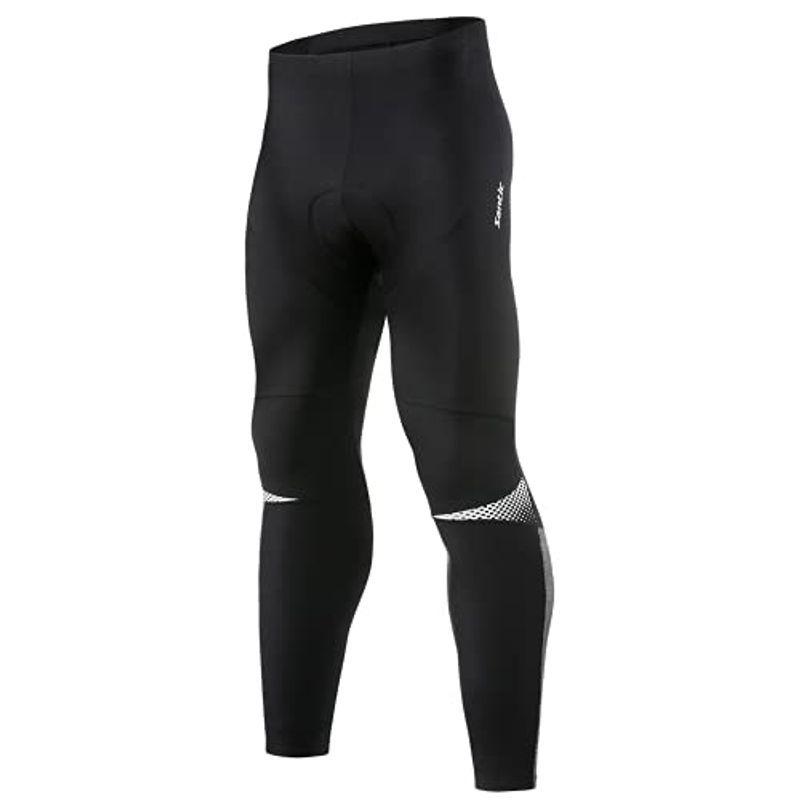 サンティックsantic メンズ サイクルパンツ サイクルタイツ 自転車ウェア ロードバイク 秋冬 レーサーパンツ 裏起毛 パッド付き 50 Off