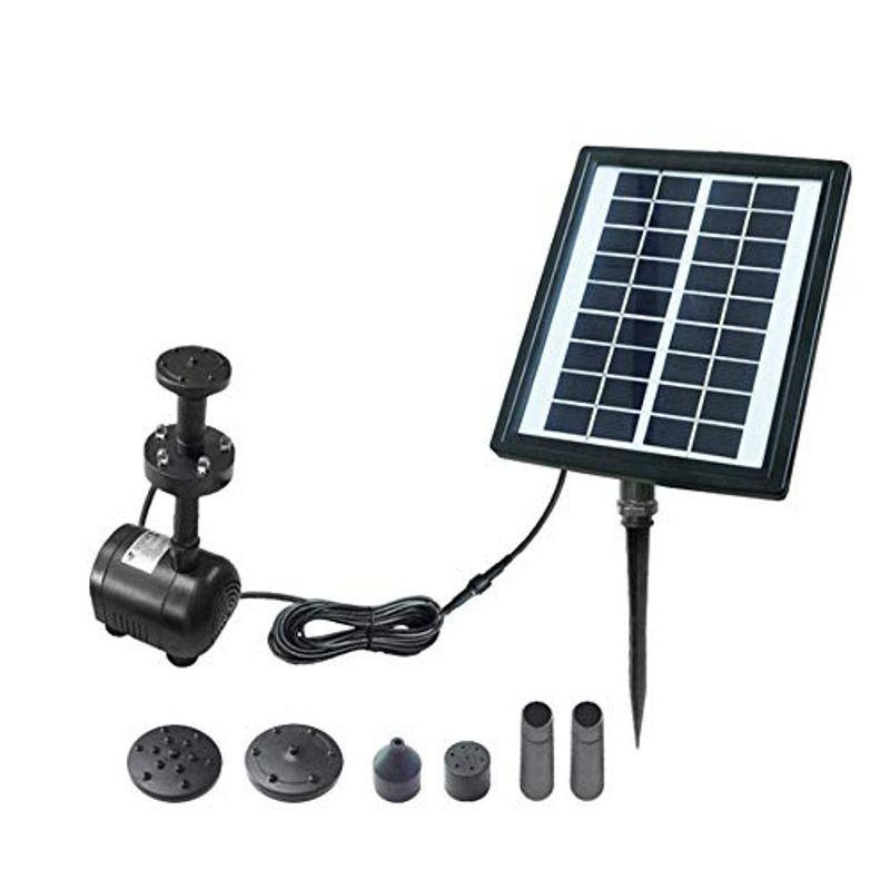 lifepower ソーラー噴水ポンプ LEDライト付き 池ポンプ 噴水ポンプ ソーラーパネル発電ポンプ 太陽光発電 蓄電 夜間使用可能 池