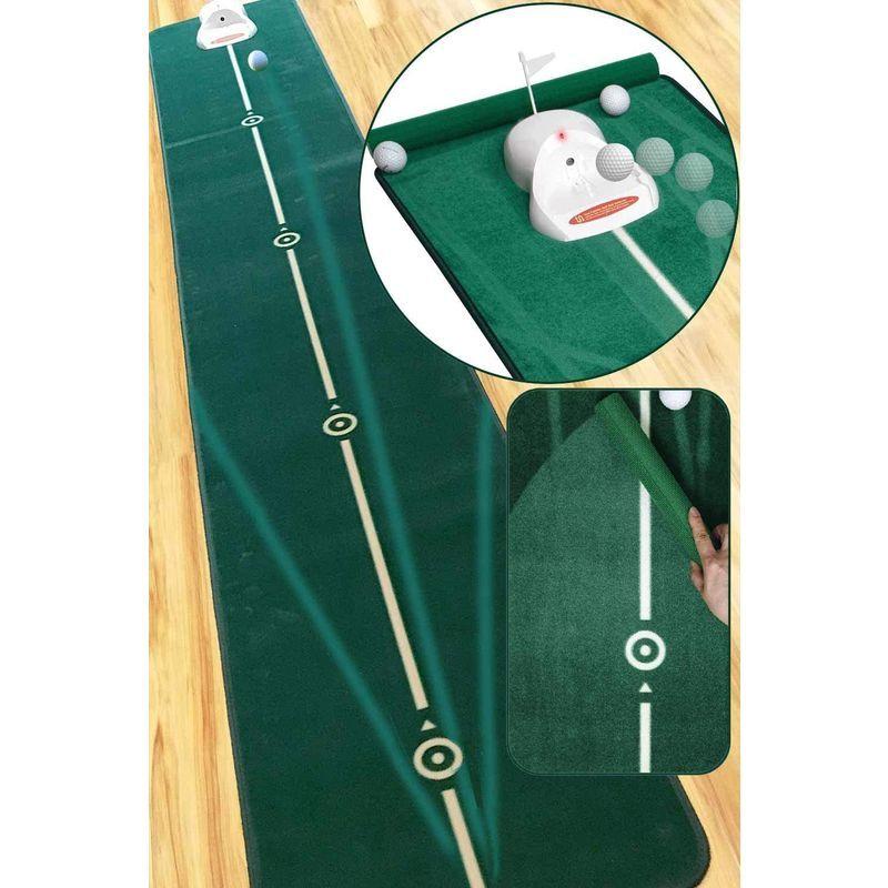 パターマット 3m 以上 大型 パター 練習 まっすぐ ゴルフ 練習器具 ゴルフ練習器具 オートリターン 自動 電動 室内 ゴルフ練習器具 