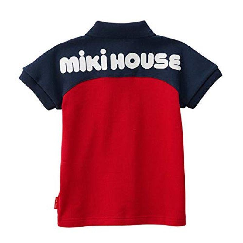 ミキハウス ポロシャツ 10 5503 459 男の子 女の子 キッズ ベビー 子供服 半袖 ロゴ 90cm 赤 紺 75 Off
