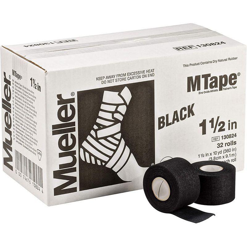 Mueller(ミューラー) Mテープ チームカラー 38mm ブラック Mtape Team Color Black 32個入り 非伸縮コ 38mm ブラック ミューラー Mテープ チームカラー Mtape Team Color Black 32個入り