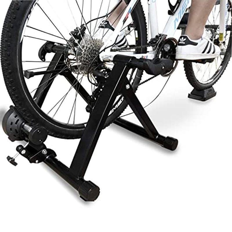 日本正規輸入品バランスフロム(BalanceFrom) バイクトレーナースタンド 自転車エクササイズ用マグネット スチール製 ブラック 前輪