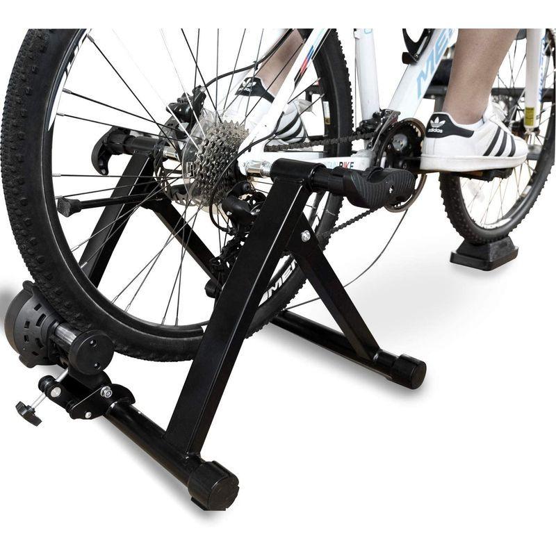 日本正規輸入品バランスフロム(BalanceFrom) バイクトレーナースタンド 自転車エクササイズ用マグネット スチール製 ブラック 前輪 ブラック BalanceFrom バイクトレーナースタンド 自転車エクササイズ用マグネット スチール製 　 前輪ライザーブロック付き