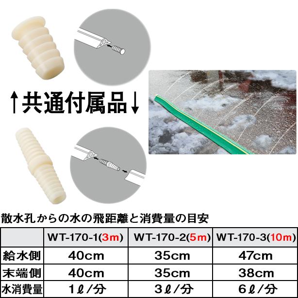 融雪プロテクター 融雪ホース 家庭用 5メートル 片穴 車が踏んでもOK 