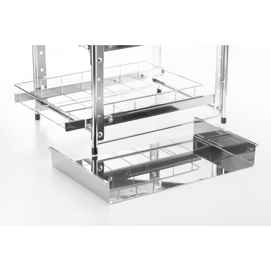 シンク下収納ラック スライド式 日本製 ステンレス 2段 幅 30 cm 大竹