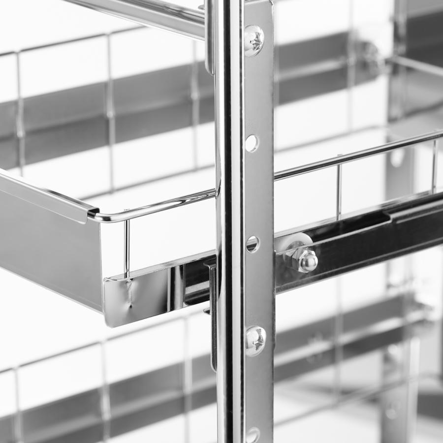 シンク下 収納 スライド ラック 3段 燕三条製　ステンレス 日本製 燕三条 シンク下スライド収納 3段 幅50cm 頑丈ステンレス