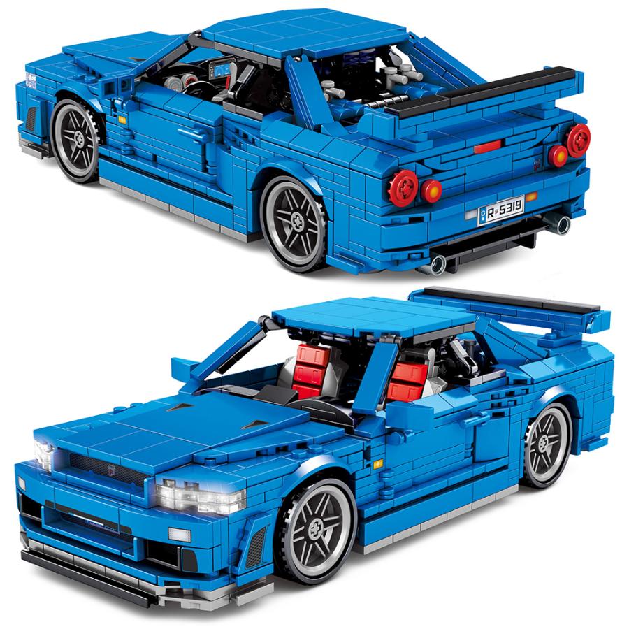 レゴ　テクニック互換 有名な車のブロック レゴ互換 テクニック 日産 スカイライン GT-R R34タイプ