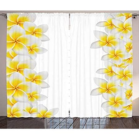 流行に Ambesonne ハワイアンカーテン フランジパニの花 エキゾチックな自然庭 プルメリアフラワーフレーム リラクゼーションテーマ リビングルーム ベ B01hbuwde2 オンラインショップ 港北 通販 Yahoo ショッピング Rakuten Watchesgala Com