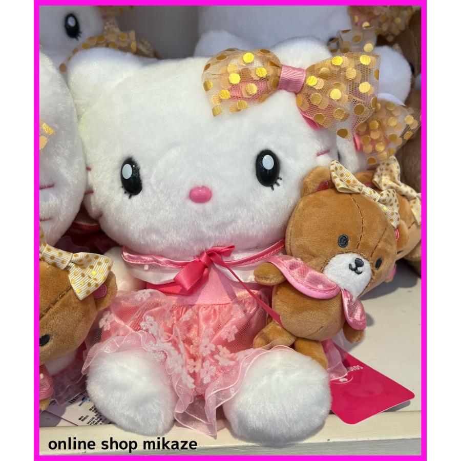 USJ ハローキティ ぬいぐるみ キティ&チャム 水玉リボン お土産 USJ ハローキティ ぬいぐるみ キティ&チャム 水玉リボン お土産
