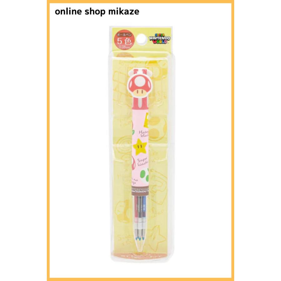 USJ 任天堂 スーパーマリオ 5色ボールペン キノコ お土産 グッズ 公式  