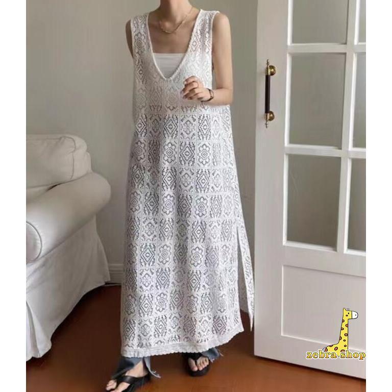 極美品　シャンブルドゥシャーム　麻100%　ジャンパースカート　ロングワンピース 百田夏菜子さん着用】ジャカード デニム カーゴ ワンピース（S