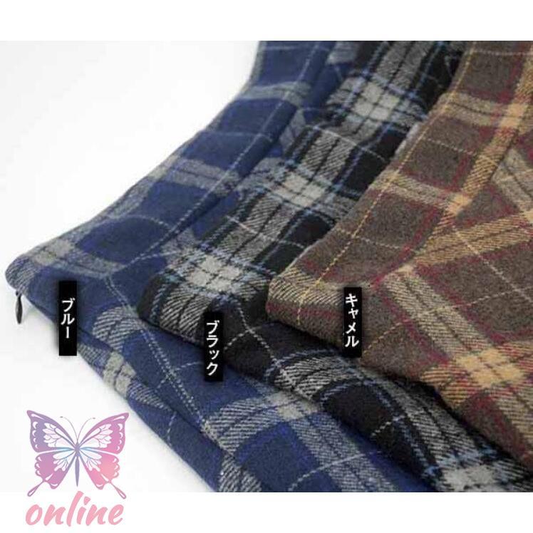 スカート ロングスカート チェック柄 Aライン ロング 春 秋 冬 スカート ロングスカート チェック柄 Aライン ロング 春 秋 冬