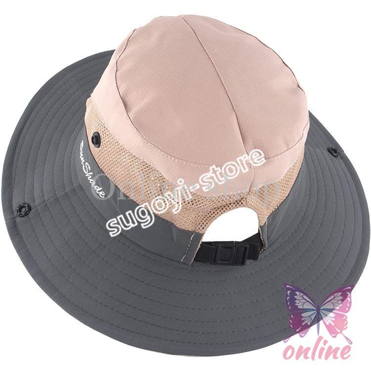 日よけ帽子 レディース帽子 UVカット ポニーテール アウトドア