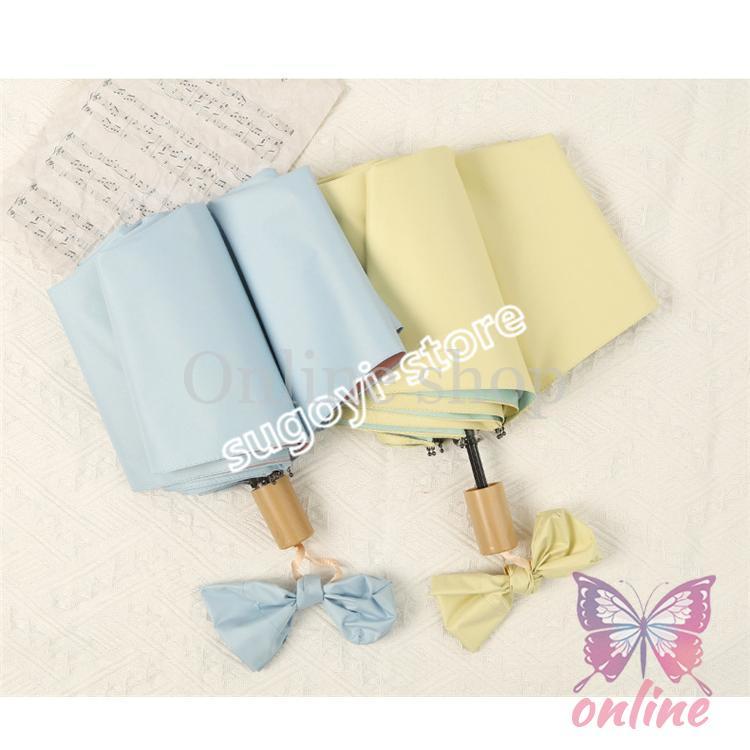 ☆未使用☆天満屋百貨店 木製ハンドル折りたたみ日傘 日本製 ケース付き レトロ 0527_01.jpg