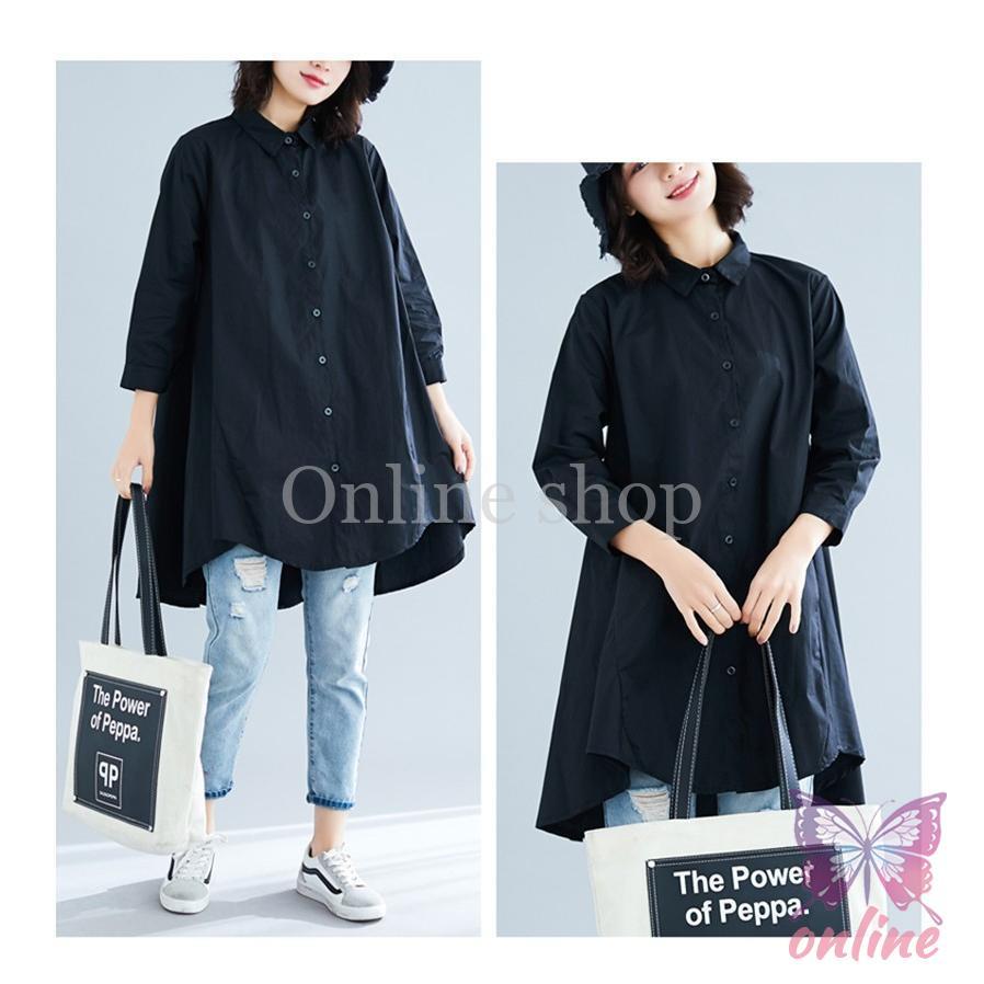 ロングシャツ レディース 長袖 シャツ 春秋 チュニック 重ね着 ロングシャツ レディース 長袖 シャツ 春秋 チュニック 重ね着