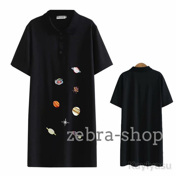 体重70-100kg対応】ゴルフウェア ポロワンピース レディース 刺繍