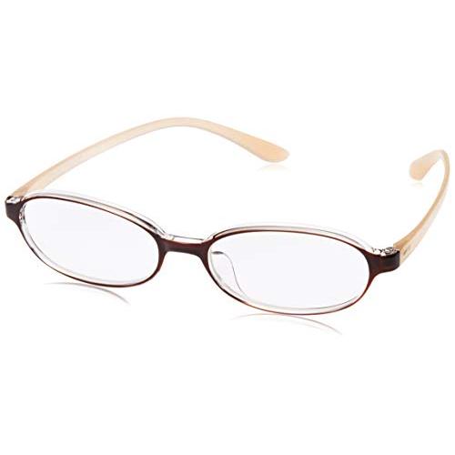 [ゾフ] +1.00 オーバル型 軽量 老眼鏡(リーディンググラス)【ブラウン】 Zoff Reading Glasses (リーディング
