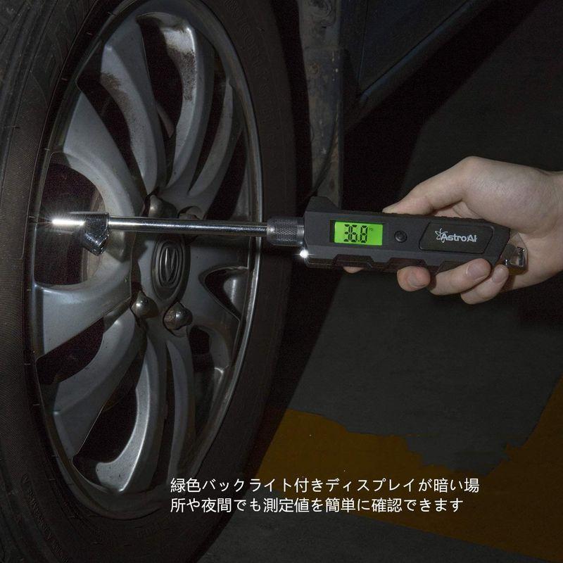 AstroAI エアゲージ タイヤゲージ デジタル 空気圧ゲージ 自動車 カー バイク トラック 自転車 用品 1585KPA 日本語説明書