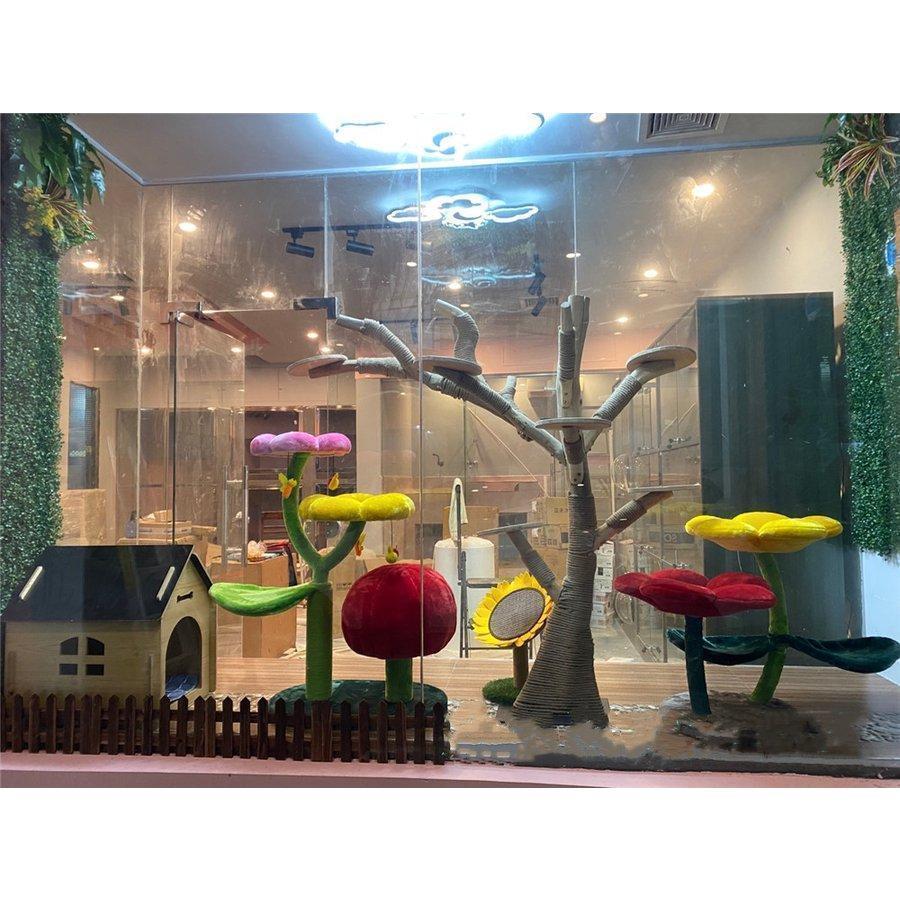 超特盛ミラクルプライス キャットタワー 木製 猫の木 猫登山 猫の活動ツリー 無垢材 猫のジャンプ プラットフォーム 猫登山タワー猫の活動木 猫の遊び地域 高1.5メートル 【VQ1290545993】(46358円)