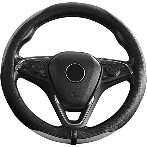 [CATYA] アルファード ヴェルファイア対応 38cmハンドルカバー ステアリングジャケット レザー 滑り防止 握りや?