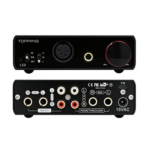 TOPPING L50 ヘッドフォン アンプ NFCA HiFi SE/BAL 入力 ホーム オーディオ アンプ デスクトップ ゲイン スイッチ 2チャ SE IN IN： BAL 32Ω wt 300Ω アンプ 1kHz TOPPING L50 ヘッドフォン NFCA 00006%@出力=780mW 00006%@出力=333mW 0001%@出力=780mW OUT 145dB 140dB 104dB 20Hz 40kHz ±0 35Vpp@G=M 37Vpp@G=H 6Vpp@G=L