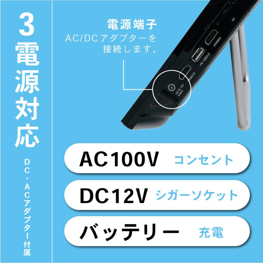 14インチ ポータブルブルーレイプレーヤー フルHD HDMI入力対応 Blu